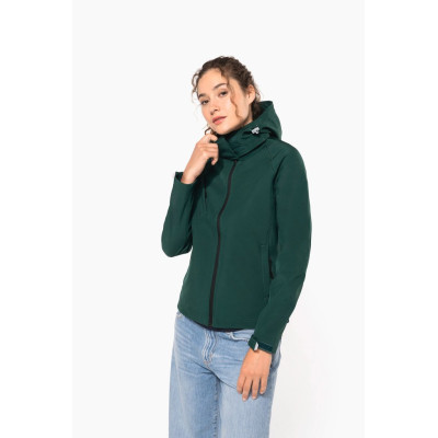 Ladies' detachable hooded softshell jacket